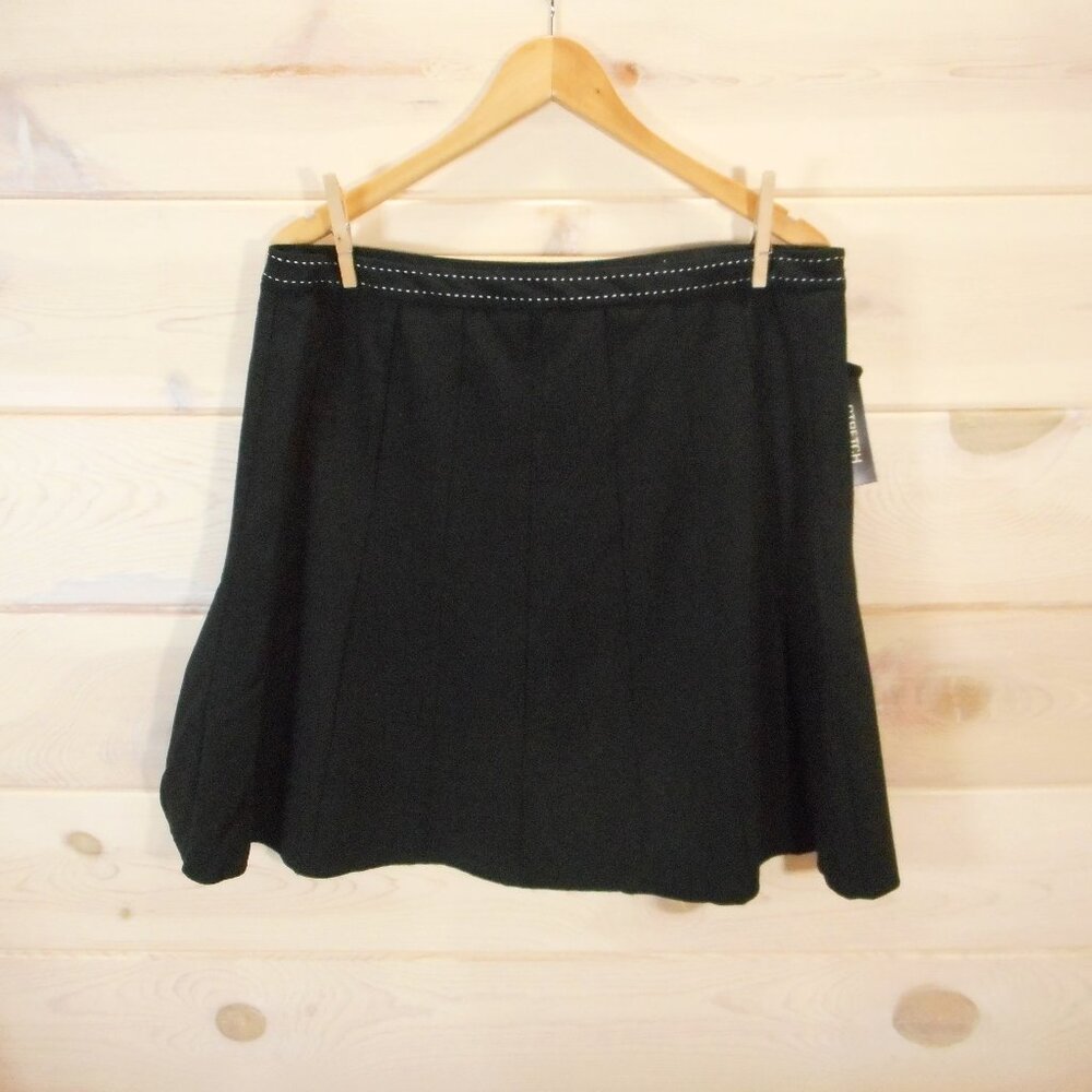 Uniform John Paul Richard Womens Mini Skirt Size 16 Black Side Zip NWT